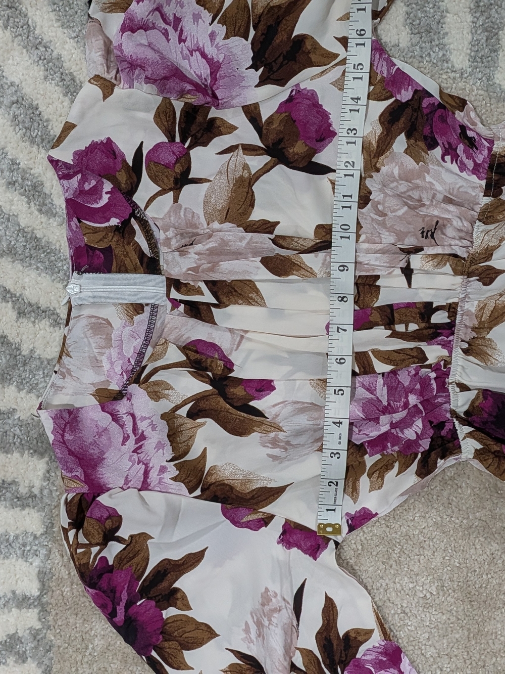 ​Romantic Purple Floral Tiered Maxi Dress  - Size Small - Picture 3 of 5